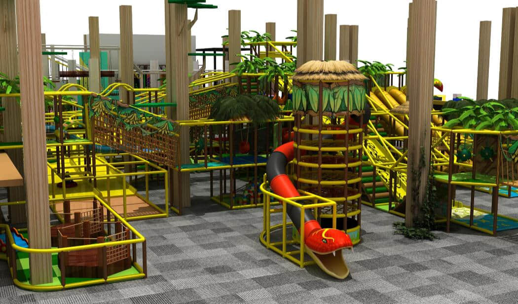 Juego de estructura de juego interior para niños.