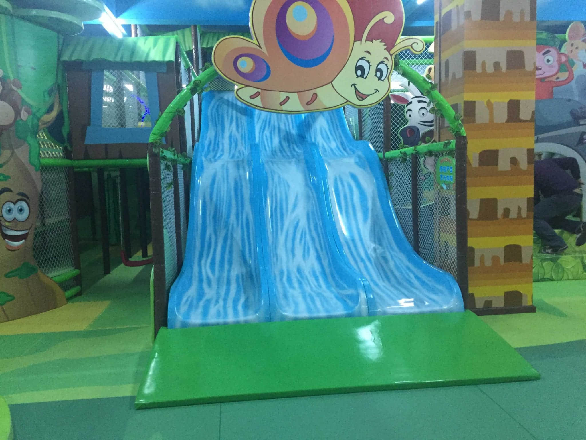 the slide of indoor playground