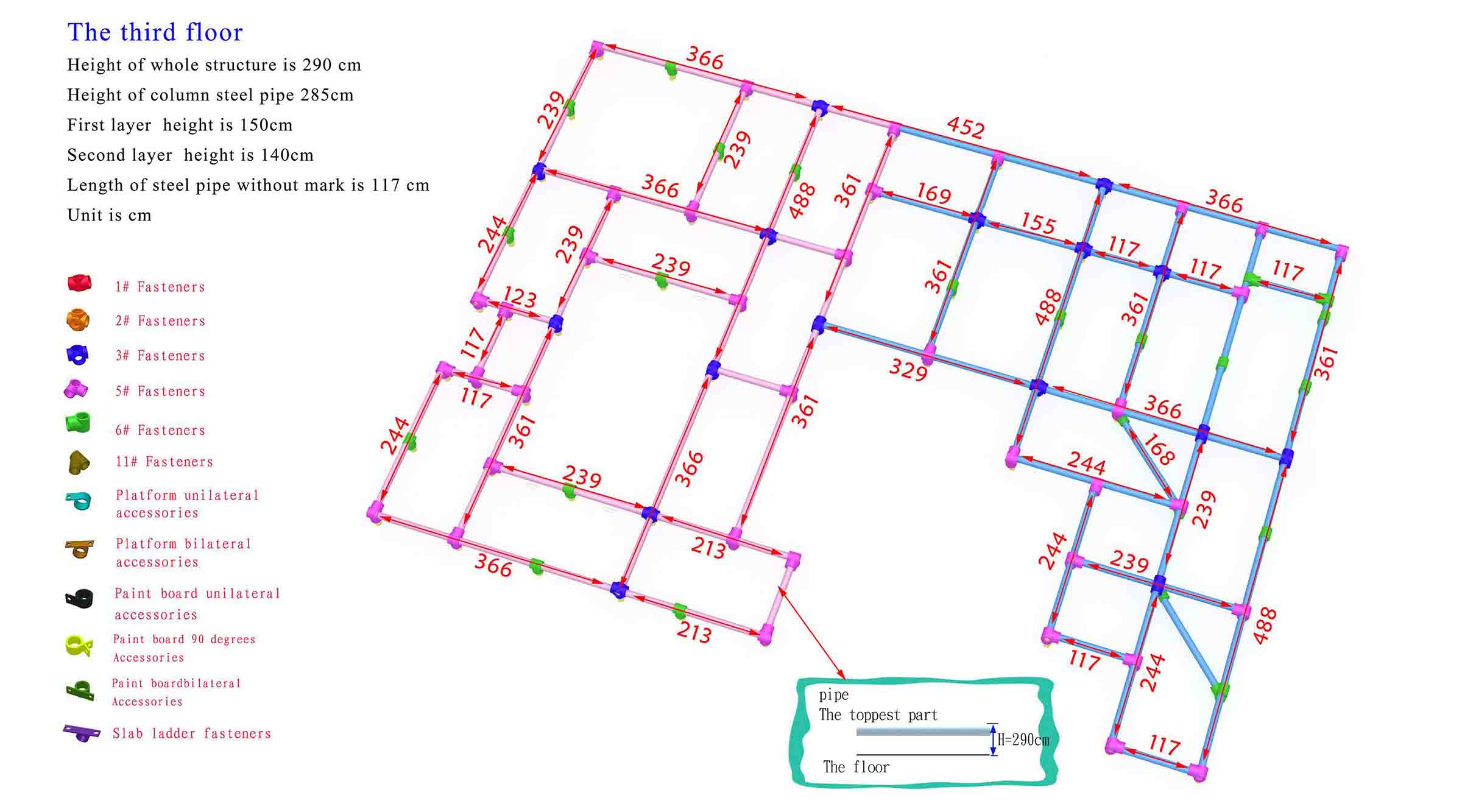 mapas de tubos de ferro para playground interno 2