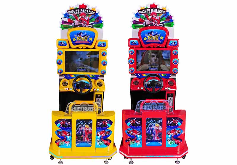 Super arcade game motorcycle with video